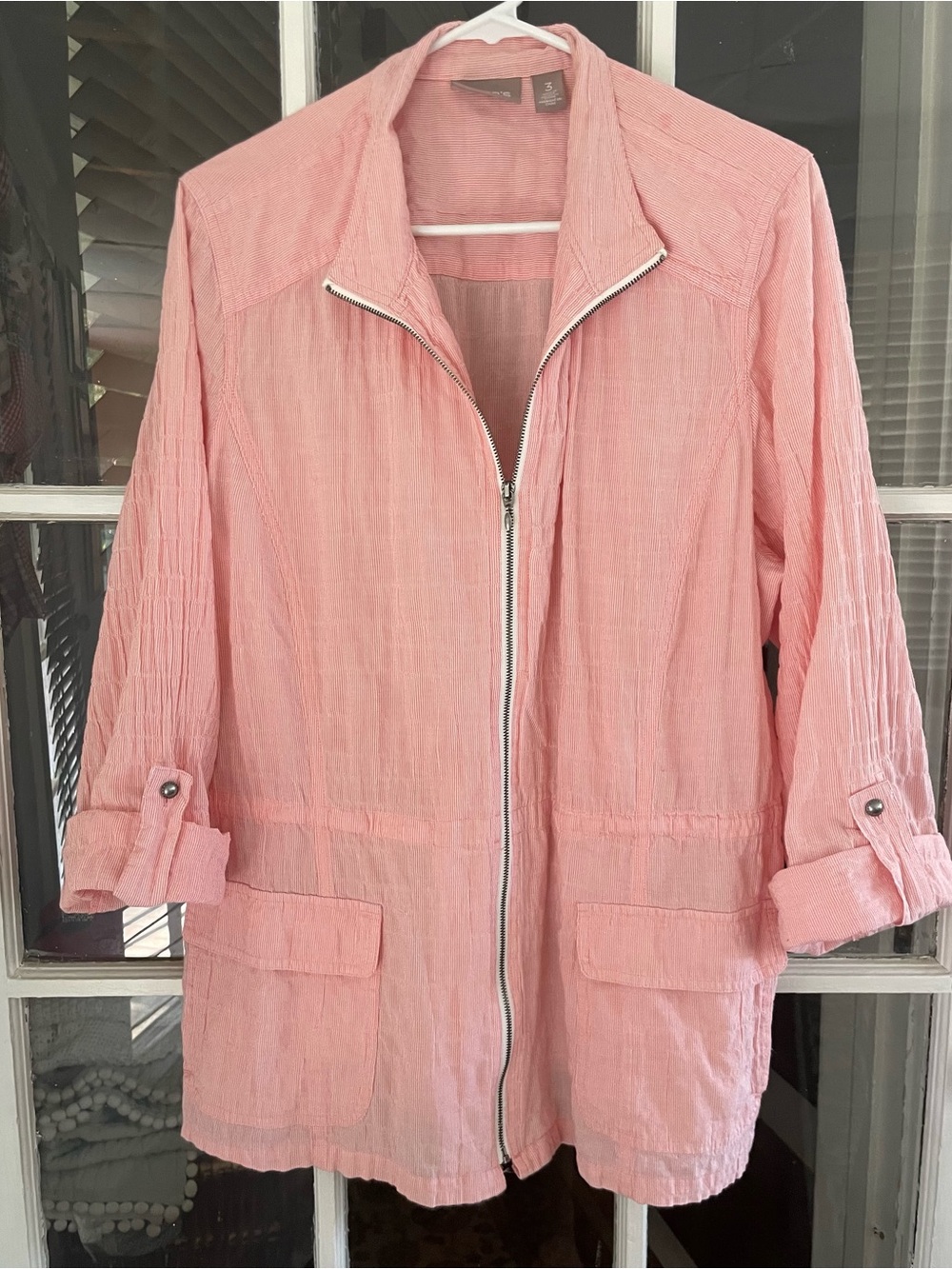 Chico’s Lightweight Summer Jacket Women’s Size 3/ XL Cotton